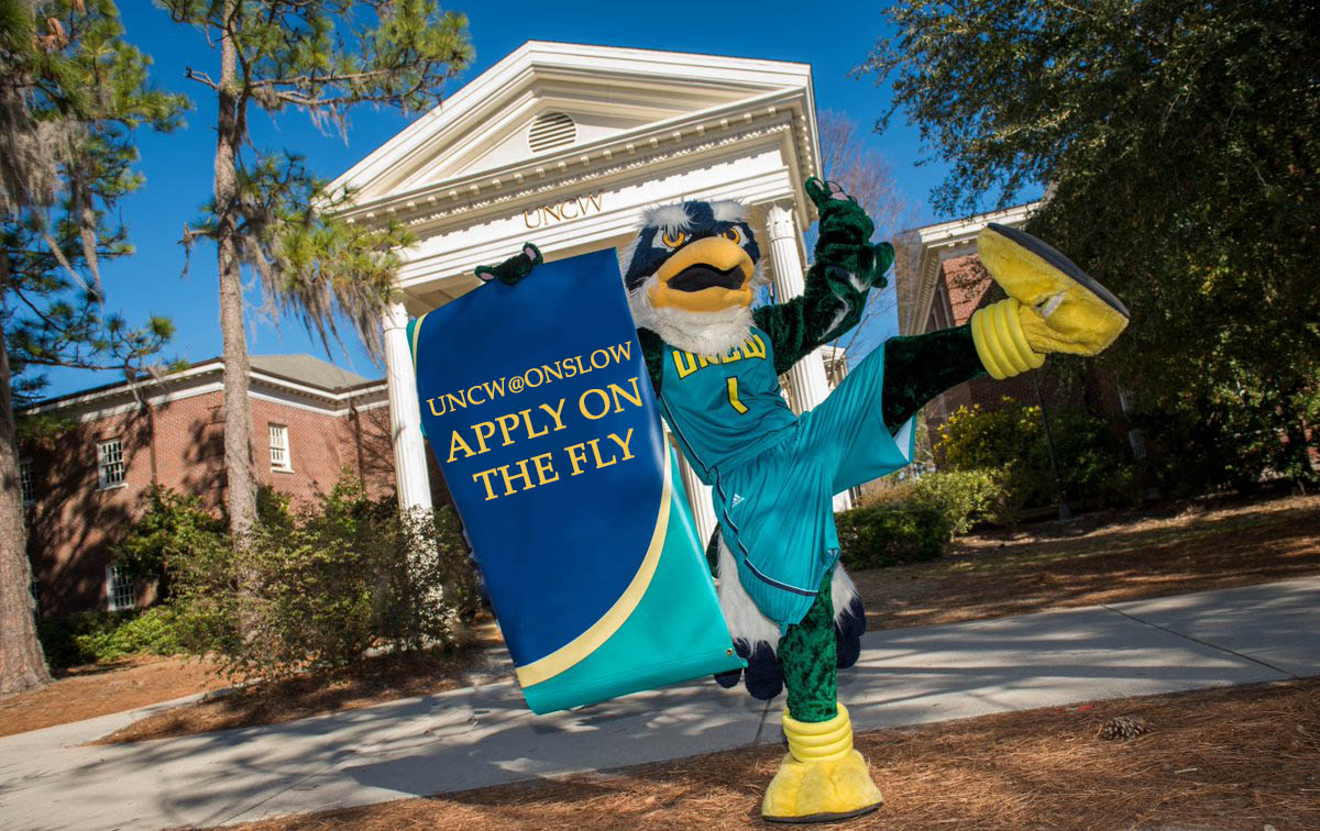 UNCWOnslow's tweet photo. UNCW Apply on the Fly events @ Coastal Carolina Community College and MCB Camp Lejeune MARCH 28, 2018 9am-5pm. 
Guess what? COME, APPLY, AND YOU RECEIVE AN *APPLICATION FEE WAIVER!*   #UNCW #university #admissions #appfeewaiver 
https://t.co/TeFpPYCobh
https://t.co/g6bCBV7BZO https://t.co/KFSmRbbvRP