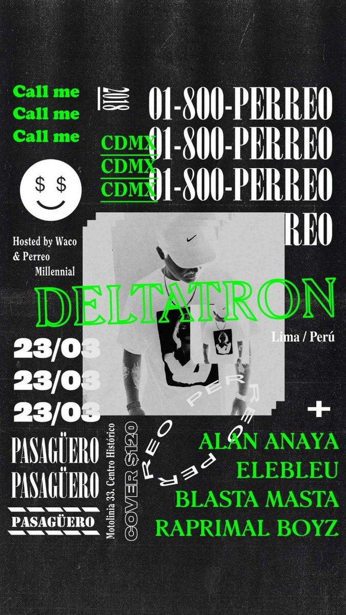 pasaguero's tweet photo. Este Viernes no te pierdas a #Deltatron + #AlanAnaya + #Elebleu + #BlastaMasta + #RaprimalBoyz en #Pasaguero https://t.co/iDlaSlihhd