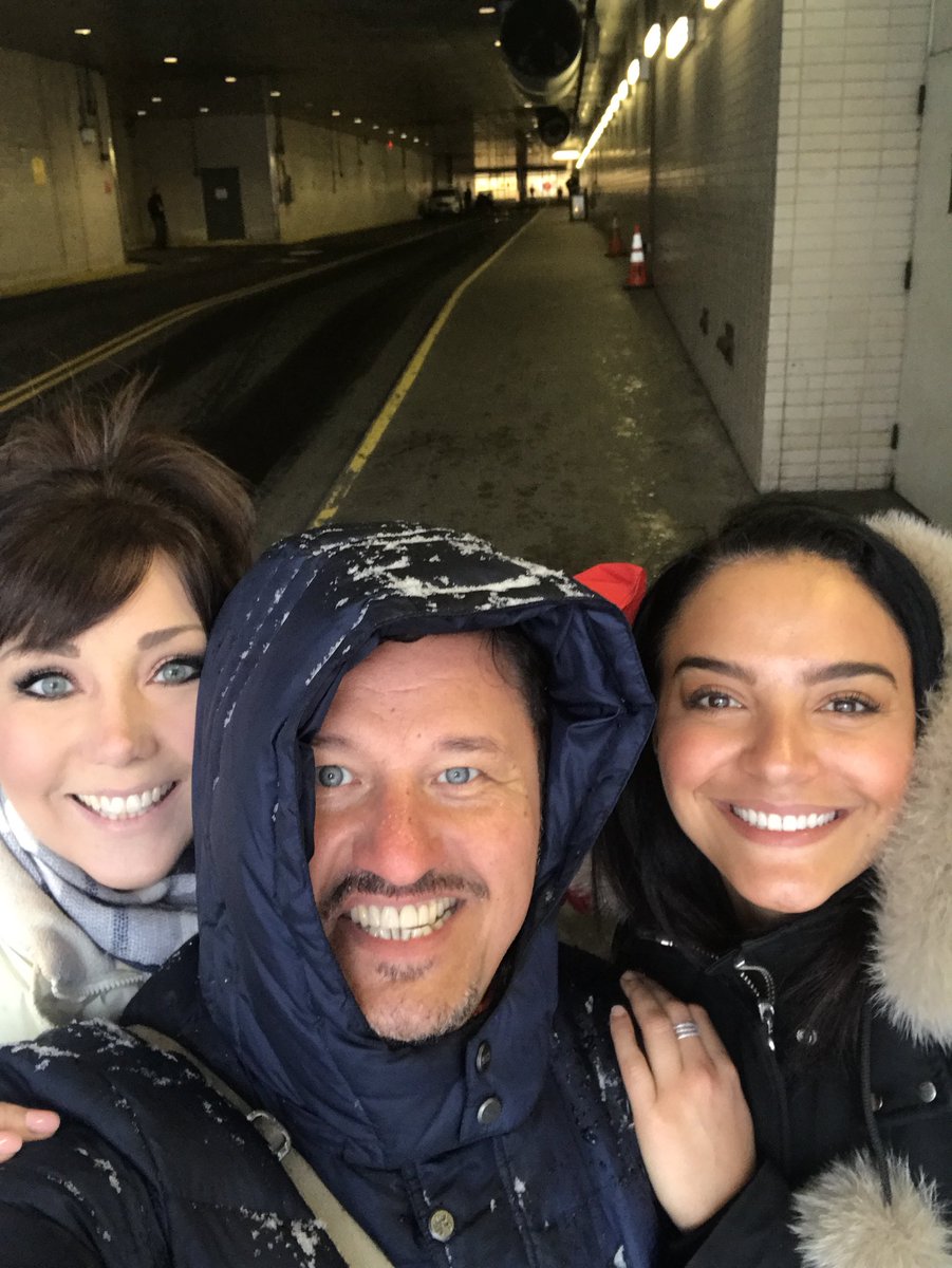 LaRowley1's tweet image. Can’t stop, won’t stop!!! #theshowmustgoon so we are off to rehearsal in the snow! #seconddayofspring #SNOWpocalypse with @rihabchaieb and #piotrbeczala @MetOpera!
