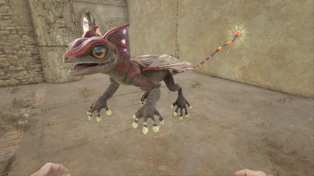 RunsWithPencil's tweet photo. such an adorably derpy little thing! #glowtail #aberration #playark #PS4share https://t.co/7noOVhBpCv