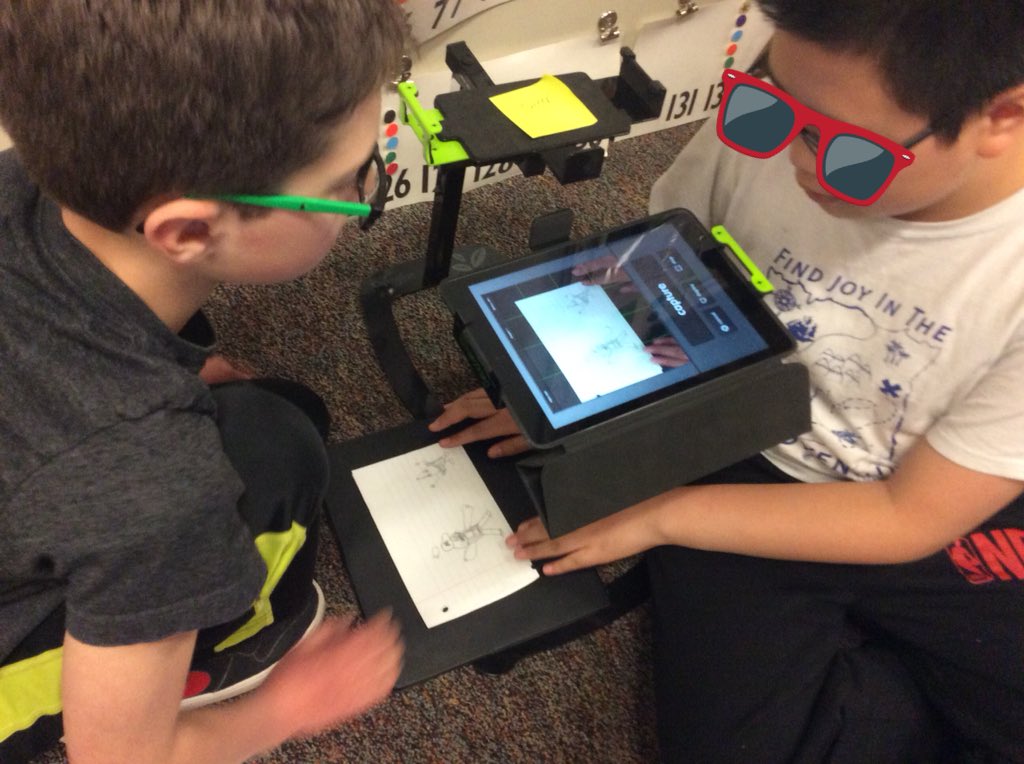 5th graders are pretty excited to work on stop motion videos and creating storyboards! #OHEcoach