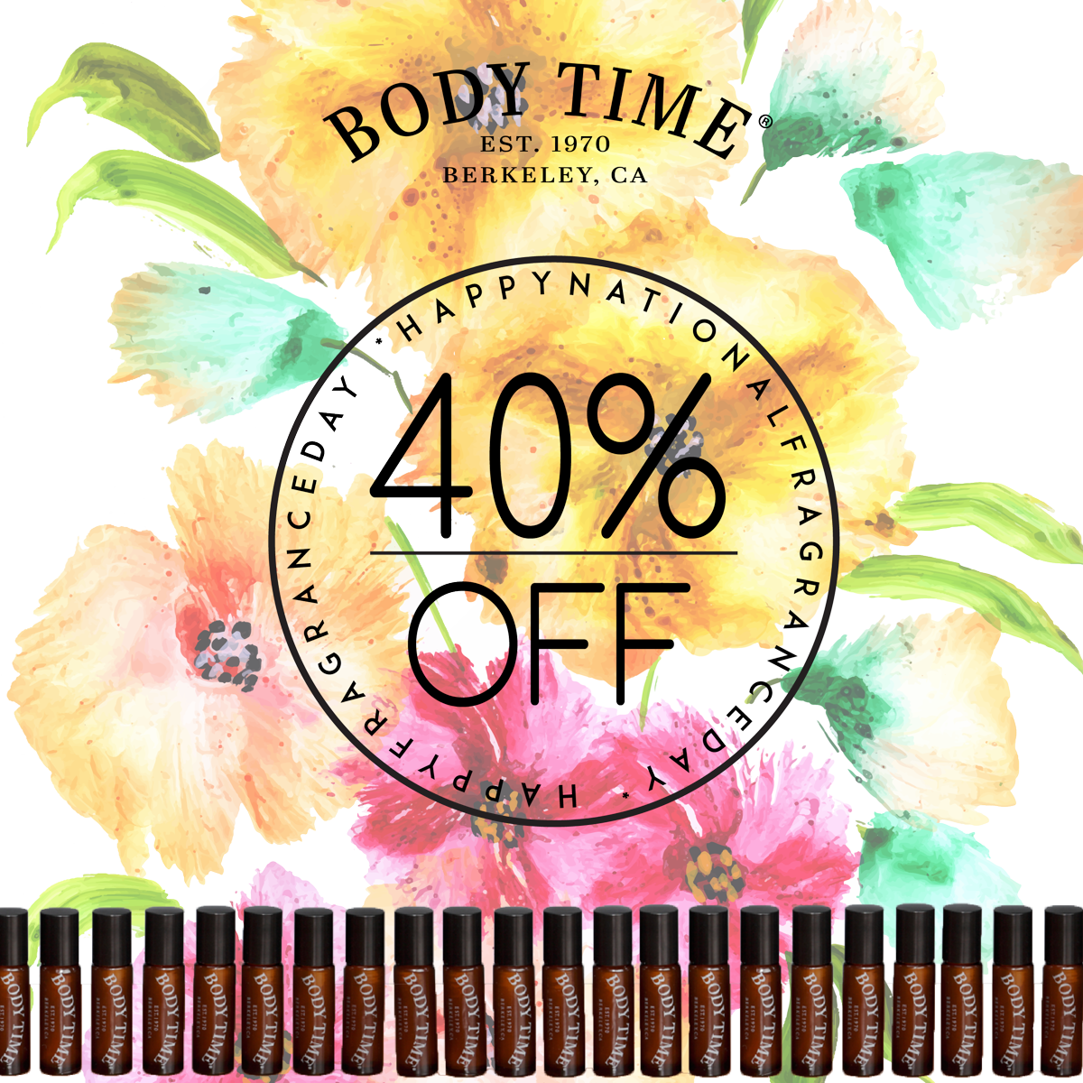BodyTime1970's tweet photo. It's #NationalFragranceDay and you know we couldn't let this go by without a sale! So enjoy 40% off PO Fragrance in stores/online today only! https://t.co/xZ9ETKn87l