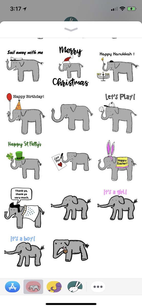Happy Elephant Stickers tweet media