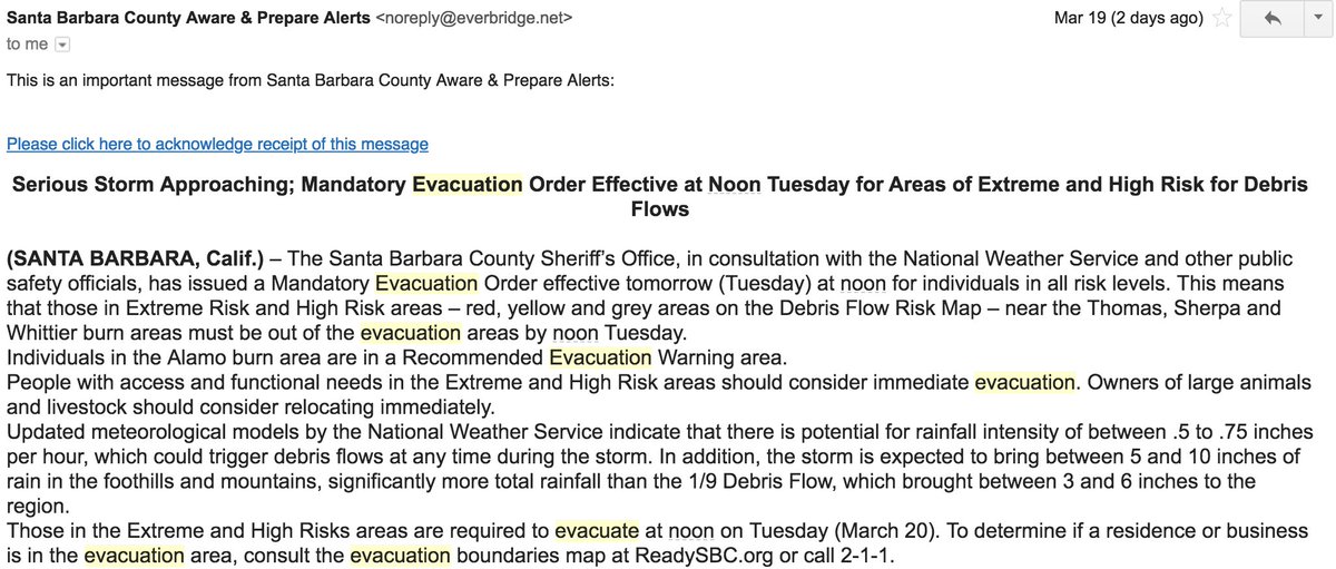 jlstrube's tweet photo. British Airways please update your website with this mandatory evacuation for Santa Barbara so we can proceed with our flight LAX change. Your customer service will not give us a natural disaster waiver until you receive this notice. https://t.co/JXdRGyif09