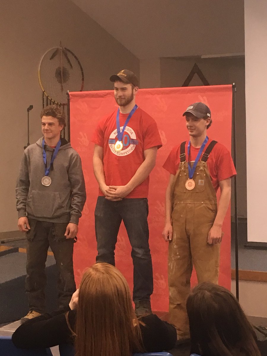 MRHSMustangs's tweet photo. Congratulations to Lucas Hutchinson!  Winner of the @Skills_NS Secondary Carpentry Competition!  Lucas will represent NS at the Nationals in Edmonton in June!  Way to Go! https://t.co/9UjK4sg5zO
