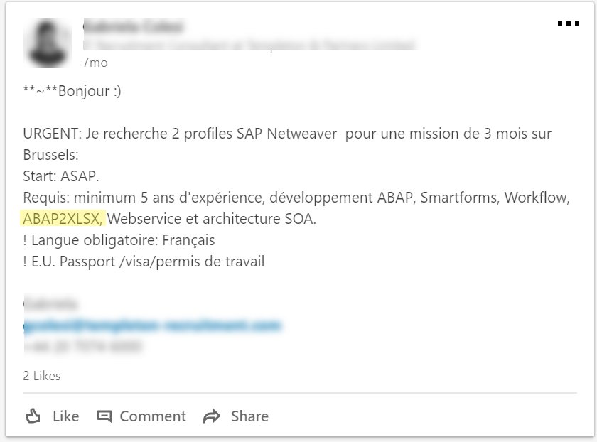 IvanFemia's tweet image. Is this real? #abap2xlsx as a job posting requirement...