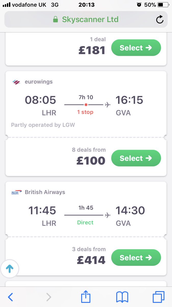 BA cancelling flights to Geneva, no other options but to fly to Zurich. Hold on a minute <a href="/BritishAirwaysT/">BritishAirwaysTn</a>
