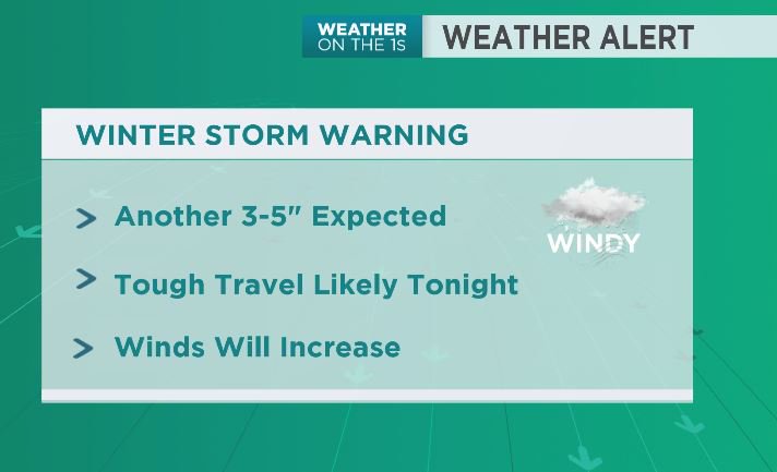 NY1weather's tweet photo. Storm isn't done. Travel will get tougher tonight after sunset(7:09). Another 3-5" is expected. Good time to shovel is now. https://t.co/Vva0RAHNVf