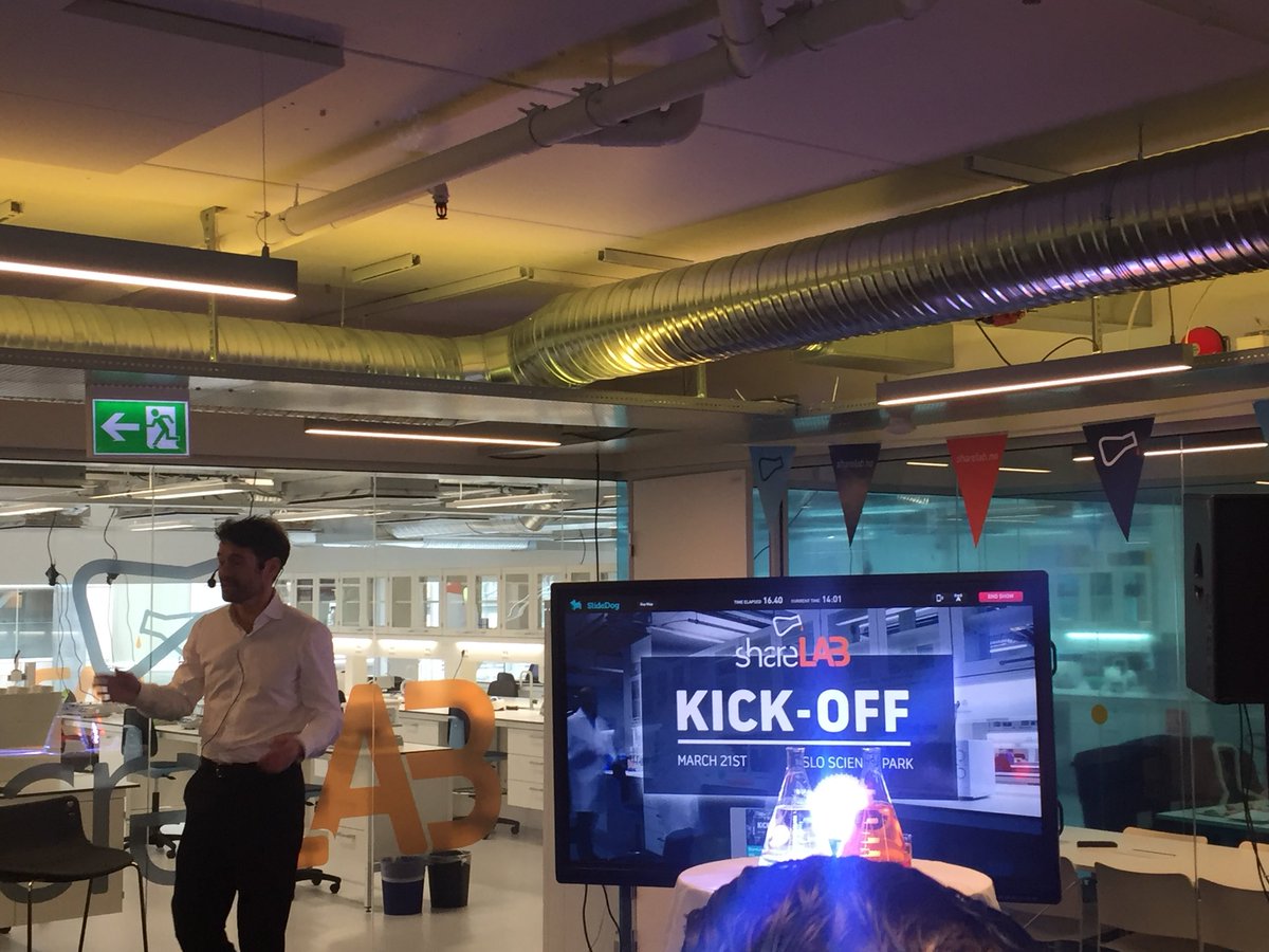 A lot of fun at the ShareLab kick-off at Oslo Science Park today!
ShareLab is a shared lab facility and launchpad for biotech entrepreneurs. <a href="/ShareLab/">ShareLab</a> <a href="/OsloSciencePark/">Forskningsparken - Oslo Science Park</a> @UiO_LifeSci <a href="/UniOslo_MED/">UiO - Det medisinske fakultet</a> <a href="/Oslounivsykehus/">Oslounivsykehus</a> @unioslo_mn <a href="/Inven2as/">Inven2as</a>