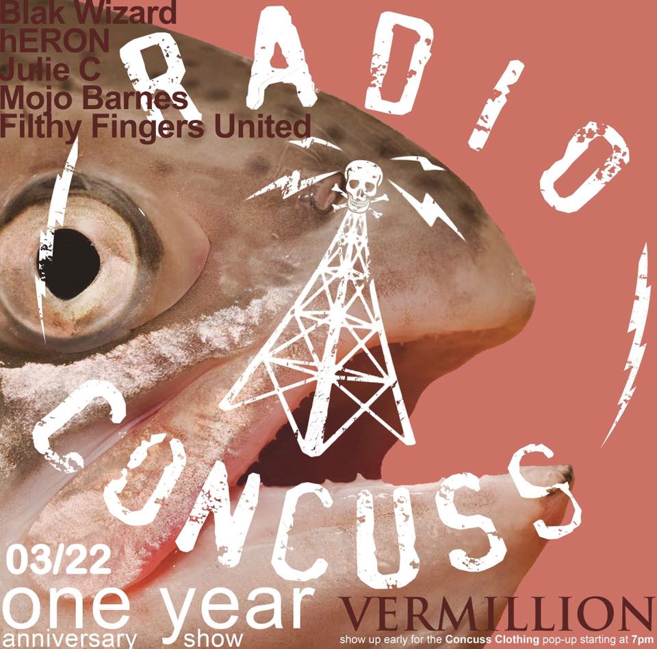 thadisrad's tweet photo. Tomorrow Night @ Vermillion is the place to be.
 Super Excited for the Radio Concuss One Year Anniversary Party
 featuring all kinds of cool emcees, plus beats, a Pop Up Shop, 
tamales, and much more.. https://t.co/0RwdnEZTm1