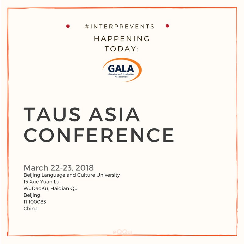 INTERPRETERS! TAUS is back in Beijing for a two-day event that'll be held in Beijing Language and Culture University. It is aimed at an open exchange about language business innovation and translation Technology.

For more info about this event. visit: buff.ly/2psXUvk