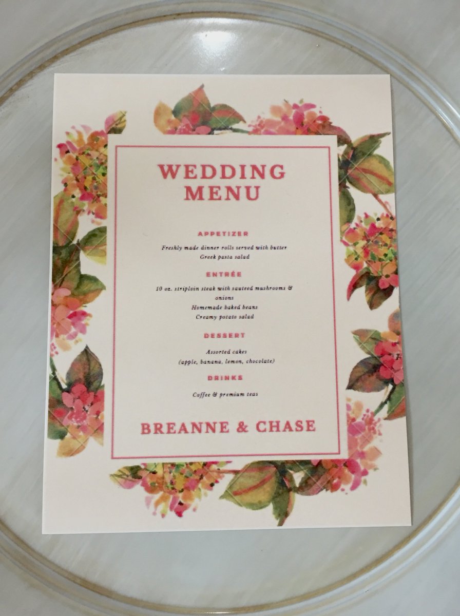 DevWedDesign's tweet photo. We love personalized menus #weddings #WeddingWednesday https://t.co/qfb9GHYLGR