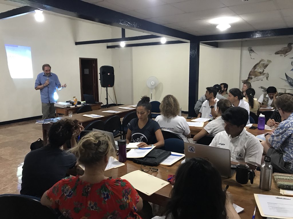 DarwinFound's tweet photo. #BillSutherland in #Galápagos for “Science Priorities Workshop” @Cambridge_Uni https://t.co/WdggvzdrFH