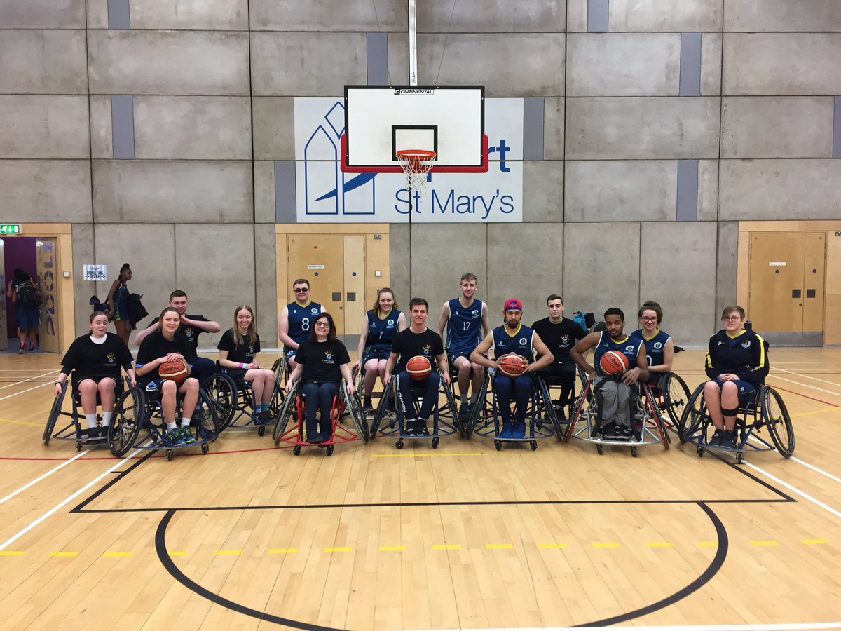 So proud of everyone in this picture. Breaking down barriers and promoting disability sport. #inclusion #disabilitysport #wheelchairbasketball #WLV18