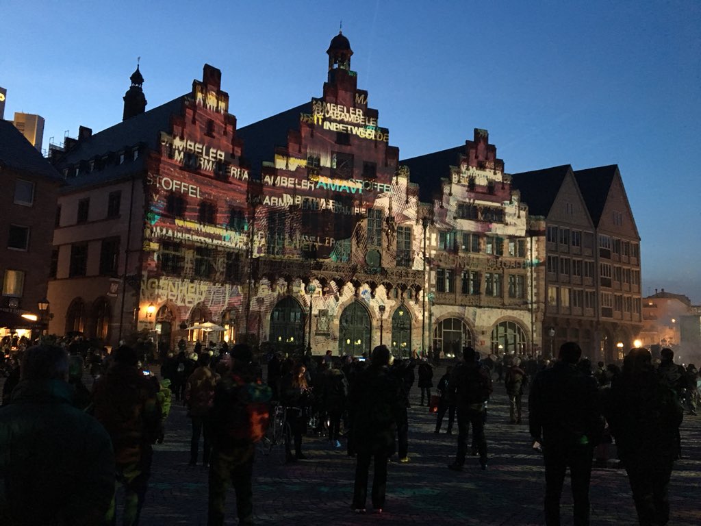 Yfairandgreen's tweet photo. Night out in Frankfurt #Luminale https://t.co/KW41OkNqTz