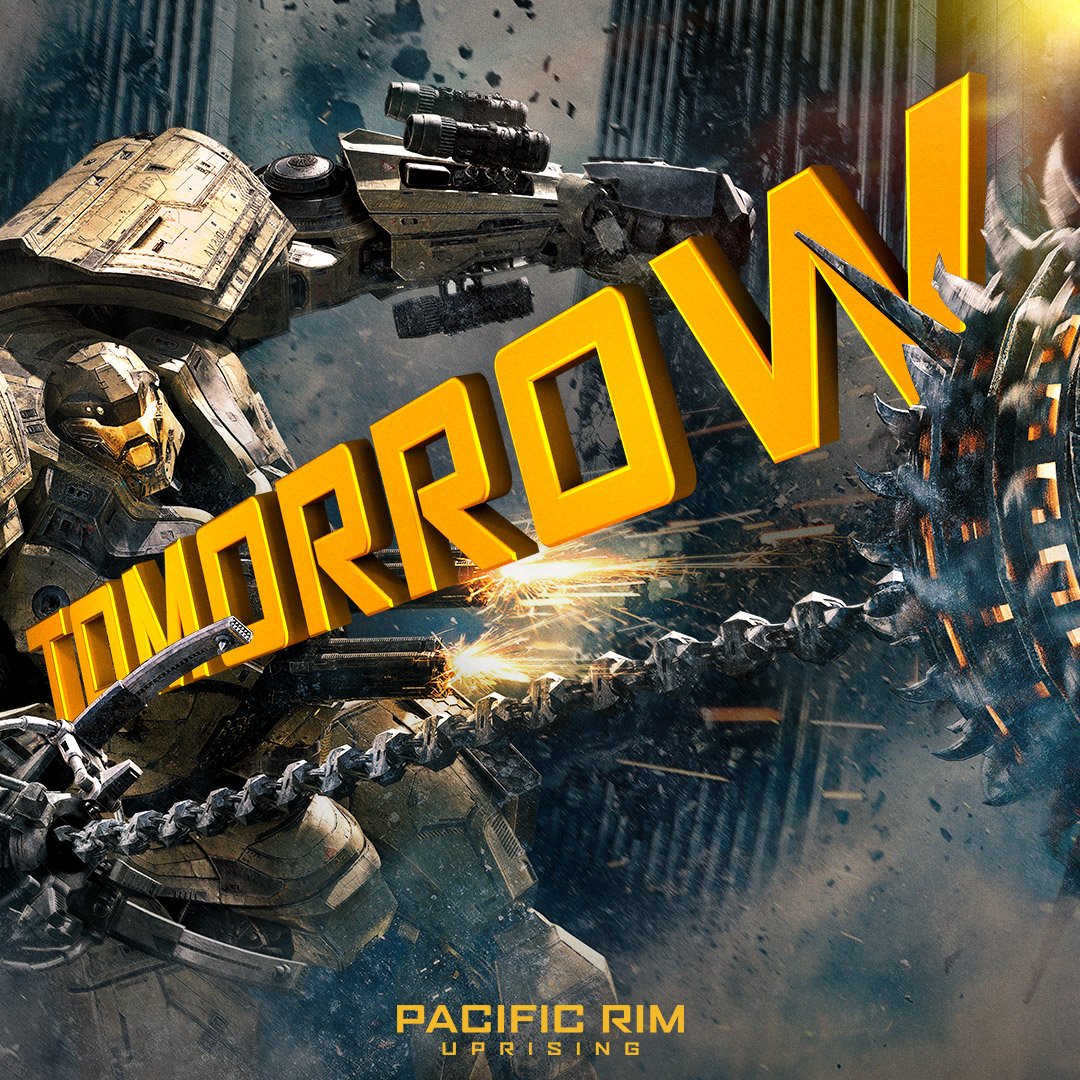 Tomorrow, monster and mech collide in on-screen action like never before. Buy tickets for #PacificRimUprising now: pacificrimtickets.com