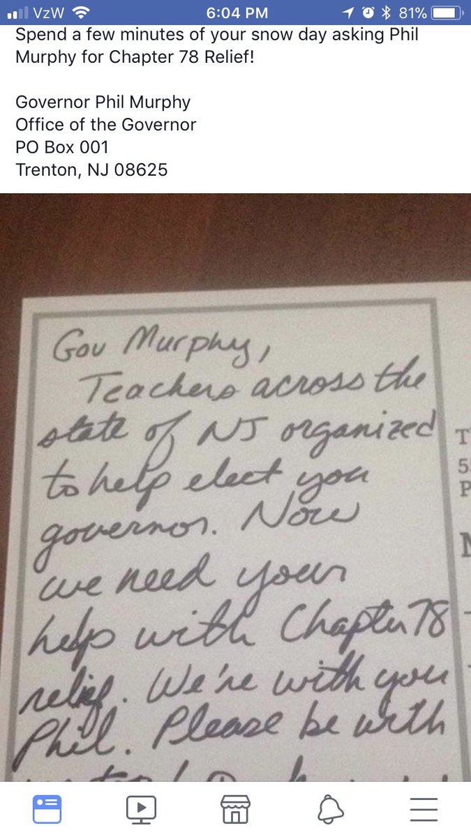 pvrea1's tweet image. A great idea for a snow day! Ask @GovMurphy to help teachers &amp;amp; public employees! #chapter78 #UnionStrong #PVREA #njea