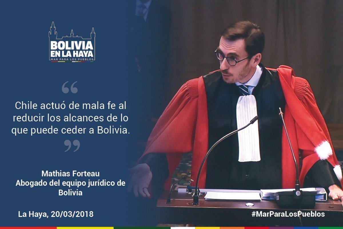 La intervención de Mathias Forteau, abogado del equipo jurídico de #BoliviaEnLaHaya
#MarParaLosPueblos
