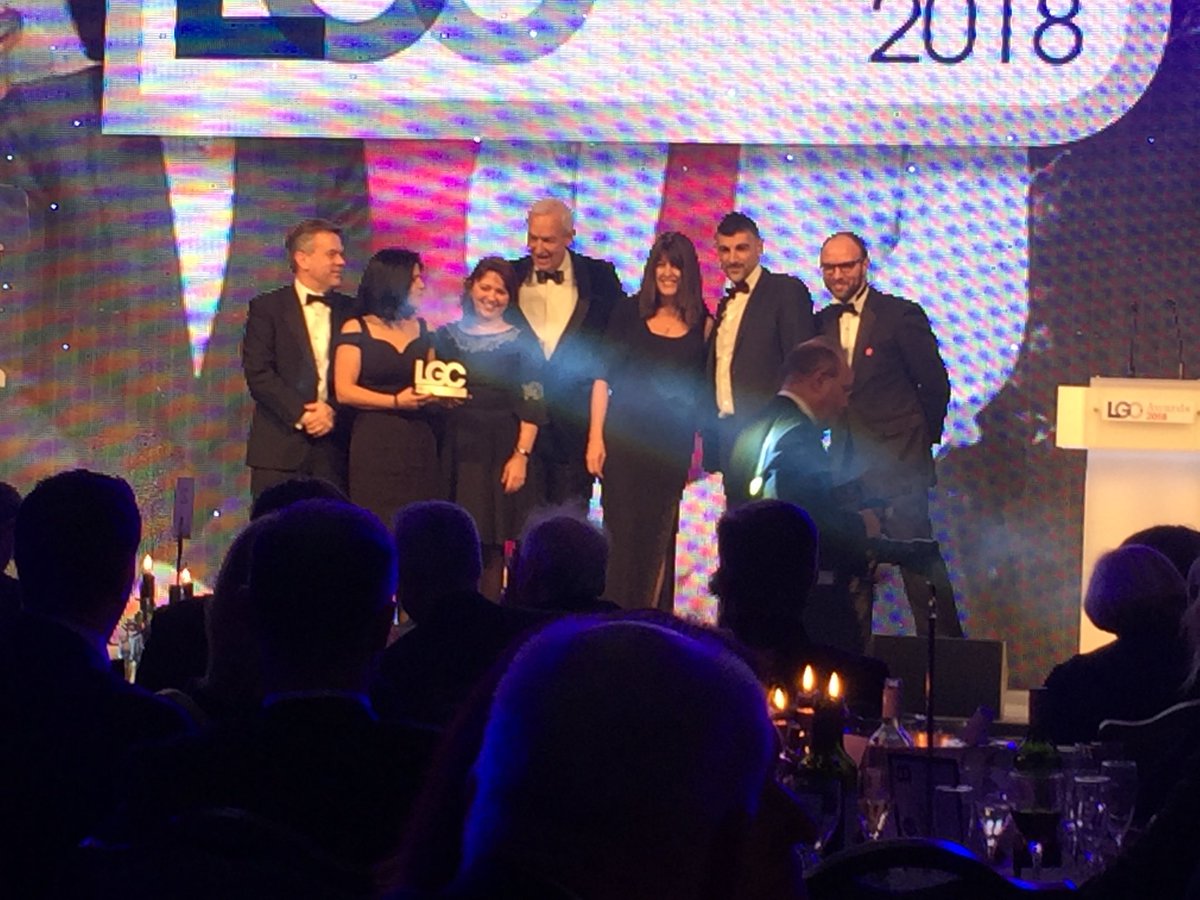 Tim Huxtable (Head of Local Authority and Social team) presenting award to Enfield BC for Efficiency through technology - well done to EBC.....