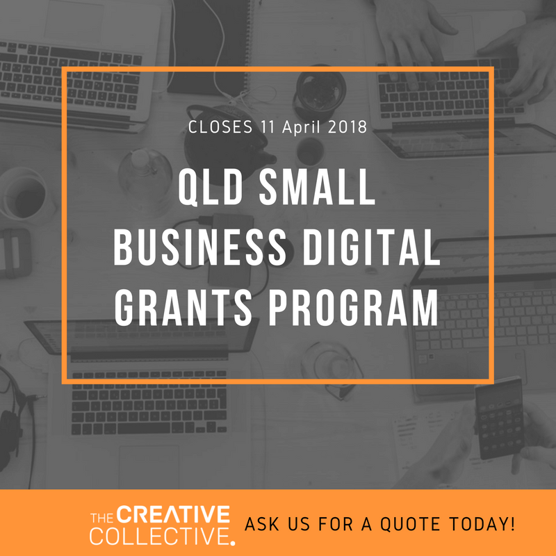 figcreative's tweet photo. Calling all QLD businesses... Queensland Government Small Business Digital Grants are BACK and offering funding of up to $10,000! Applications are open for round 4 NOW &amp; close at 5pm on 11 April 2018. Ask us for a quote &amp; apply here: https://t.co/4nnpWM4ao4 https://t.co/OqnCE2iYqA