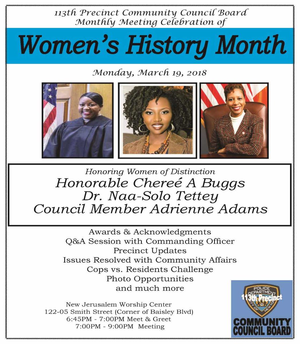 Honored to receive the Woman of Distinction Award for the <a href="/heartsmarts_/">HeartSmarts</a> program <a href="/nyphospital/">NewYork-Presbyterian</a> along with the Hon. Cheree Buggs and NYC Council Member Adrienne Adams from the 113th Precinct Community Council of the NYPD serving southeast Queens. #WomensHistoryMonth #heartsmarts