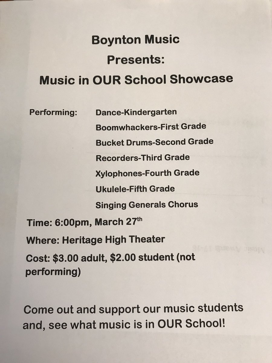 BoyntonMusic's tweet photo. Music in our school month!!!  Come see what music is in out school! https://t.co/SDySECNEmg
