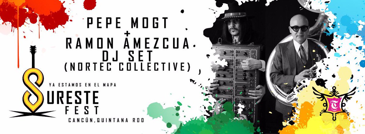 Y desde la Ciudad de Tijuana, Baja California nos acompañará el famoso colectivo de música electrónica/nortech.

Confirmado Nortec Collective en el #Surestefest 🔥🔥🔥

¡Nos vemos el 5 de Mayo!

Estén pendientes amigos de #Cancun aún hay más 👊🏻