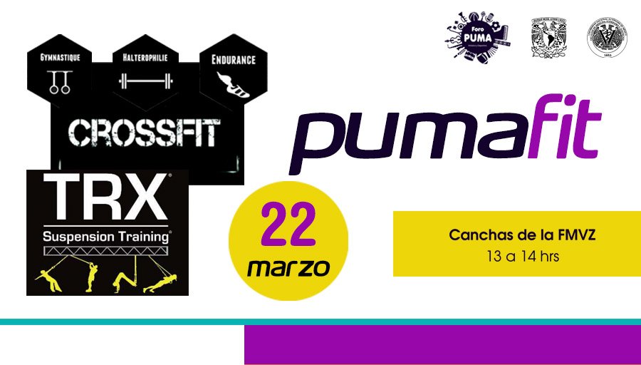 FMVZUNAM's tweet photo. Mañana no te pierdas la sesión de #Crossfit y #TRX que tendremos en las canchas de la #FMVZ a partir de las 13 hrs. ¡Te esperamos! #PumaFit https://t.co/hvJLLthwvx