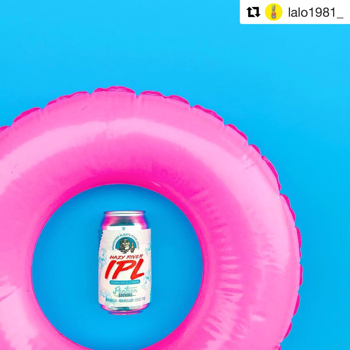 beer_and_a_baby's tweet image. Loving this shot! Grab a Hazy River and float on, friends 💗

#pontoonbrewing