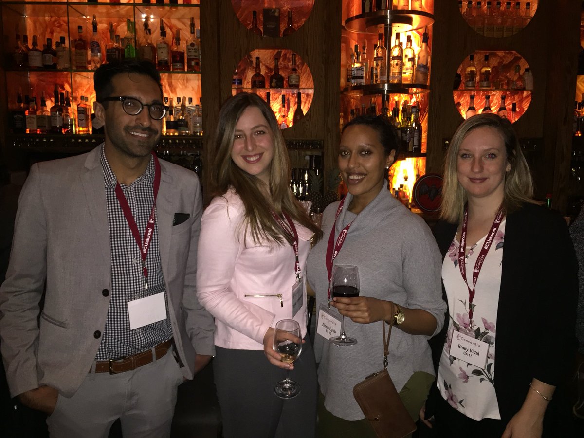 ConcordiaAlumni's tweet photo. Great vibes at the @JournalismCU cocktails and connections event. Thank you @salimvalji for a great gathering! #CUalumni https://t.co/2T0QWffm29