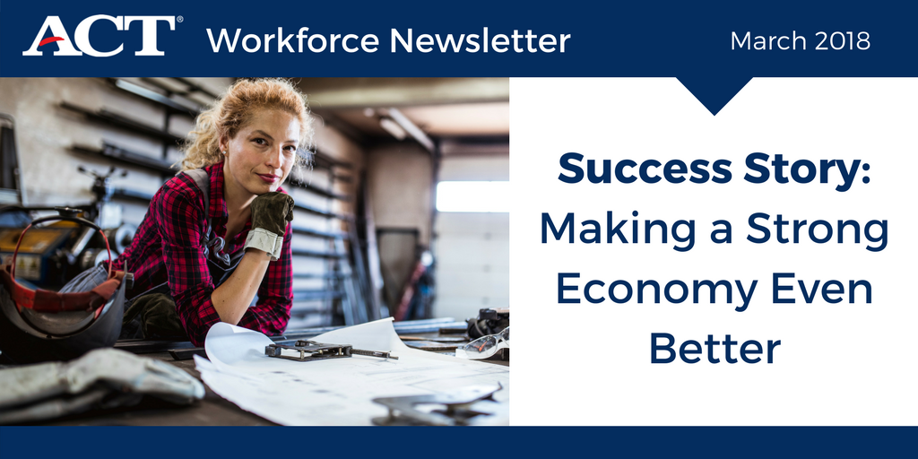 ACT's tweet image. One #Arkansas county brought together employers, educators, developers, and residents into an initiative that has helped make a good situation even better. Read more in our #ACT Workforce Newsletter: bit.ly/2G7MZSc #jobs #workforce #work