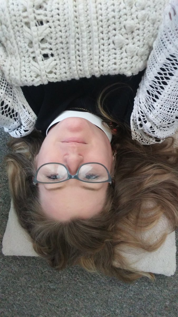 missofdivinity's tweet photo. Church bookkeeper finds me floor praying, feet up a wall and acts normal. Prize for her #Totalchill https://t.co/ooxPWRZ78y
