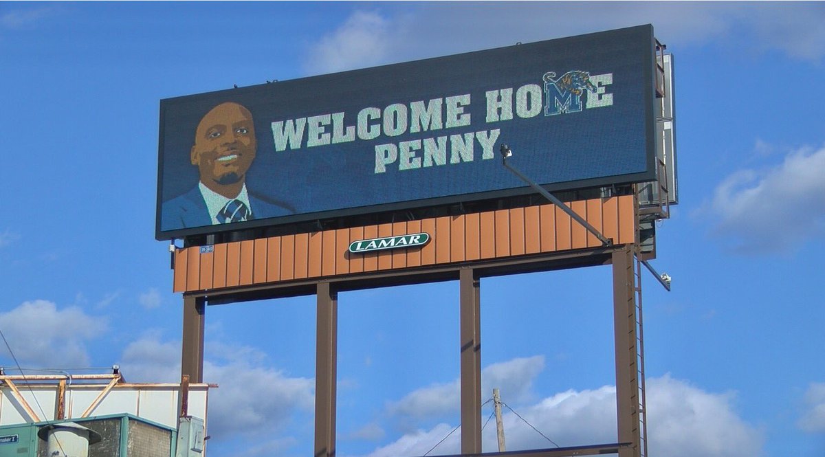 Niiice! Penny billboard on Poplar Ave in East Memphis. #WelcomeHomePenny #GoTigersGo 🐯💙