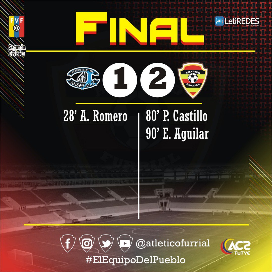 AtleticoFurrial's tweet photo. #Segunda🇻🇪 | #Apertura2018 | J1 |  #PetrolerosFC 1-2 #AtléticoFurrial |  Seguimos trabajando con humildad
#ElequipodelPueblo #AC2FutVe #LetiRedes https://t.co/3Fobw3zWvN