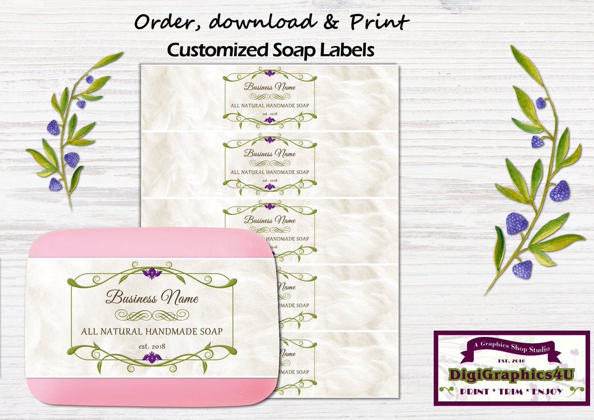 JadedOrchidStu's tweet image. All Natural Handmade Soap Labels, Soap Wrappers Customized for your Business etsy.me/2mEeQP1 #invitations #DigiGraphics4u #HandmadeLabels