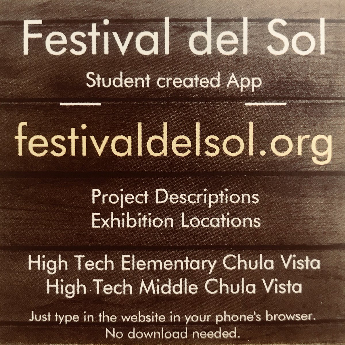 danielsmelissa's tweet photo. Check out our student-created app for Festival del Sol! https://t.co/Q0t9i1f2U7 #shareyourlearning #fds2018 #htmcv #htecv https://t.co/NFTMTDl0fa