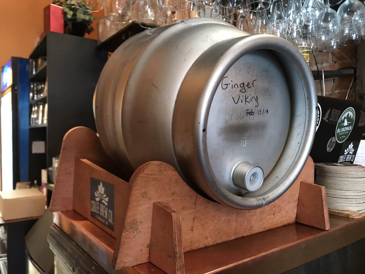 aadrianbruce's tweet photo. Tapping this bad boy of @CouleeBrewCo Ginger Viking IPA @dylans_burger around 6:00 for the @nakednudesy 2018 Lethbridge Beard Bash with @981TheBridge #yql #albertabeer #Lethbridge #GingerViking https://t.co/0EU5vHrge7