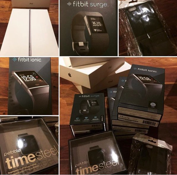 Benefit24MAR's tweet photo. 💥⭐️MAJOR #RAFFLE HAUL⭐️💥 Thanks to a private donation, we now have this #loot to add to our raffle: 3 #Apple #iPad, 3 #Fitbit Ionic &amp; 1 Surge, 1 #Pebble Timesteel #Smartwatch. Raffle tix link in bio, drawn on 24 March, All Winners Notified by 📞. #win #prizes #livemusic https://t.co/qpUb6Ct0mE