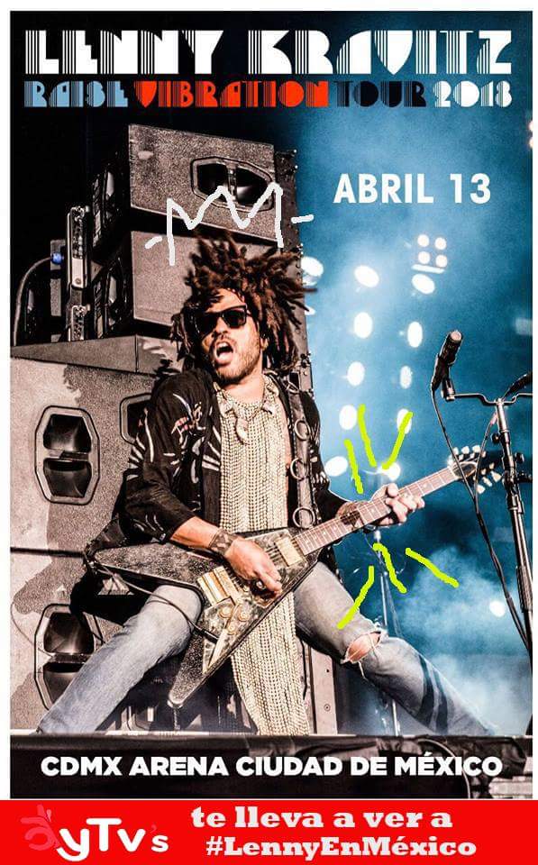 RT-
¡Amigos! 🤘 Aún tenemos boletos con un súper descuento para estar ir al concierto de  Lenny Kravitz  en la Arena Ciudad de México.
¿Van a dejar pasar la oportunidad de ver a este gran cantante? ¿Hace trece años que no visita nuestra país? 🤔🔊🎤🎸