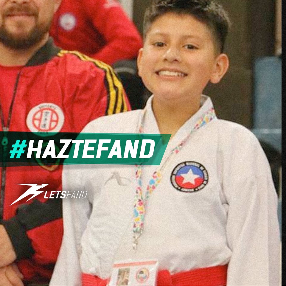 "Necesito de tu apoyo para lograr el sueño de colgarme una medalla de oro para Chile en el próximo sudamericano de karate, a realizarse en Guayaquil-Ecuador". Apoya el sueño del joven karateca Mao Salvidia! #haztefand letsfand.com/projects/766-m…