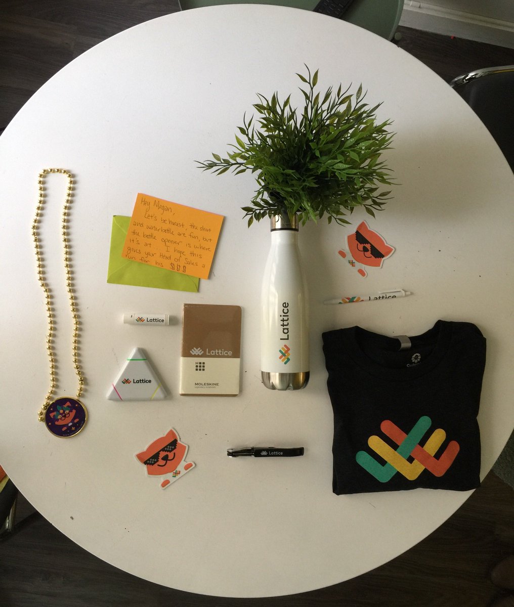 Procurify's tweet image. Shout out to @LatticeHQ , our awesome performance management and goal setting platform we use! They sent us the best swag package ever; way to make our Wednesday 10X better! #TechStartups #WeAreProcurify #LatticeHQxProcurify