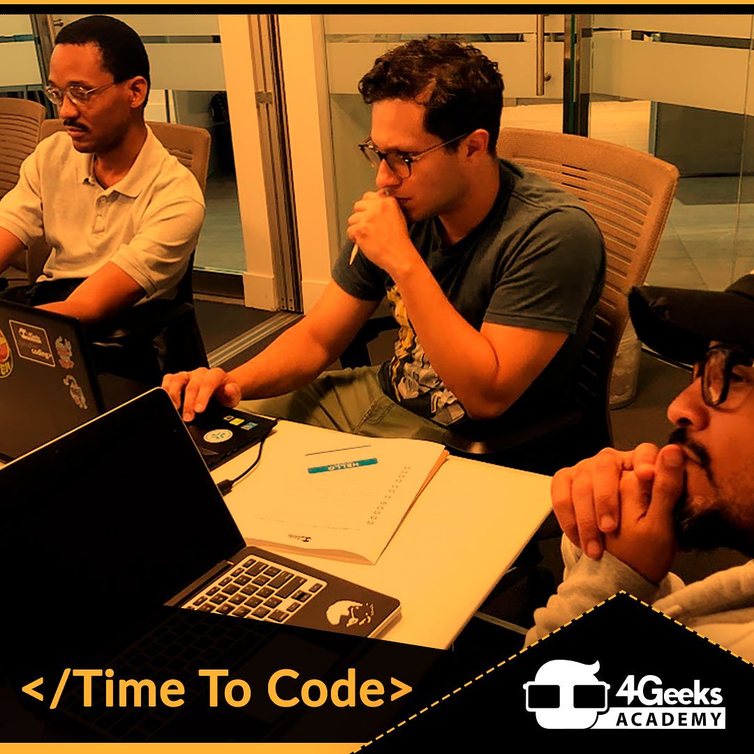 4GeeksAcademy's tweet image. Everybody wonders if we can make it in 4 months with a part-time schedule.

We know how to get that work done. We are committed, and we are successful doing this. Believe in us, in them; they already know it is possible!

#4GeeksAcademy #TimeToCode #BreatheCoding