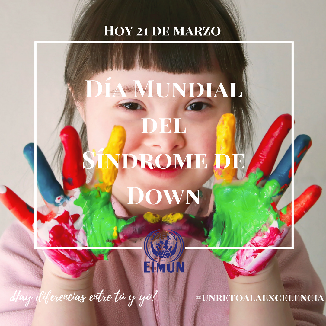 EIMUN_USM's tweet photo. En diciembre del año 2011 la Asamblea General de las Naciones Unidas, designó este como el día mundial del Síndrome de Down, fecha con significado, ya que esta condición se debe a un cromosoma extra en el par numero 21, por ello fue designado para el día 21 de marzo (21 – 03). https://t.co/YILbCXtMD5