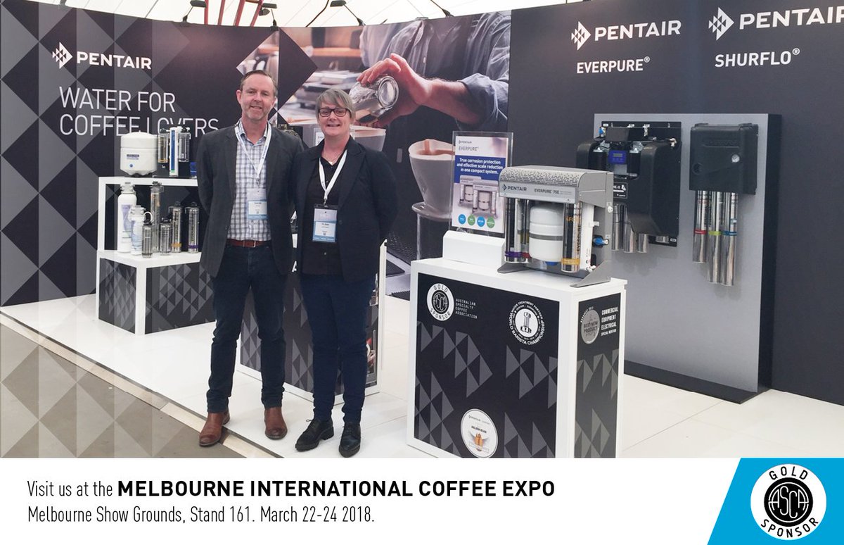 Come down and visit Flinn and David at stand 161 at the Melbourne Show Grounds from 10am-5pm over the next 3 days. They are show chasing our new award winning 75E Reverse Osmosis System, so come own and check it out! #Pentair #Everpure #MICE #coffee