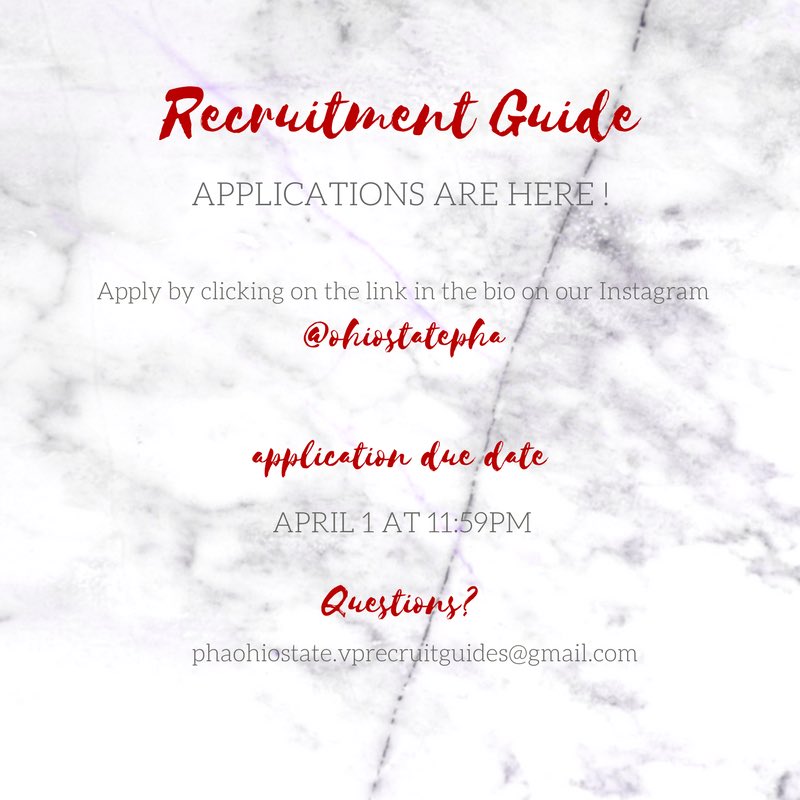 Interested in becoming a recruitment guide? Be sure to apply today!