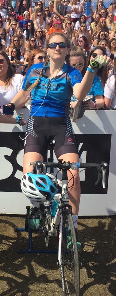 ADPiCycling's tweet photo. Meet our senior! @Abby_messy could probably eat pizza every meal of the day and really enjoys goofing off #bethelin40 https://t.co/7fz45yHrj1