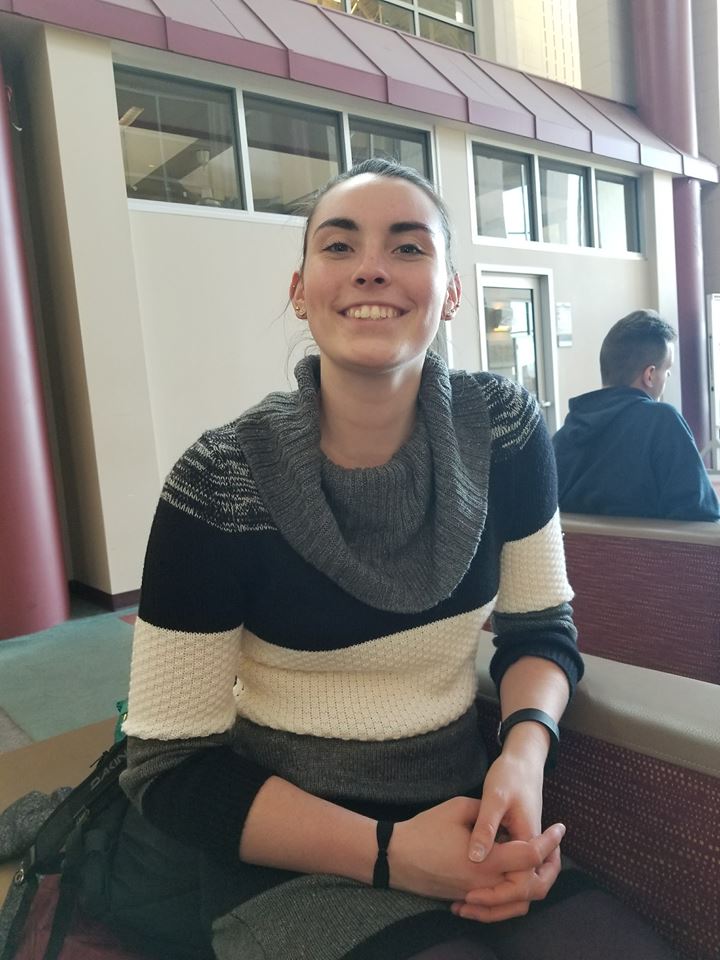 mtmandernach's tweet photo. Shea Thayer is a junior who is double majoring in math and education. She uses technology in her day to day life to look up pictures of dogs and play games on her phone. #csubbb203_Spr18 https://t.co/xeZezw3IOq