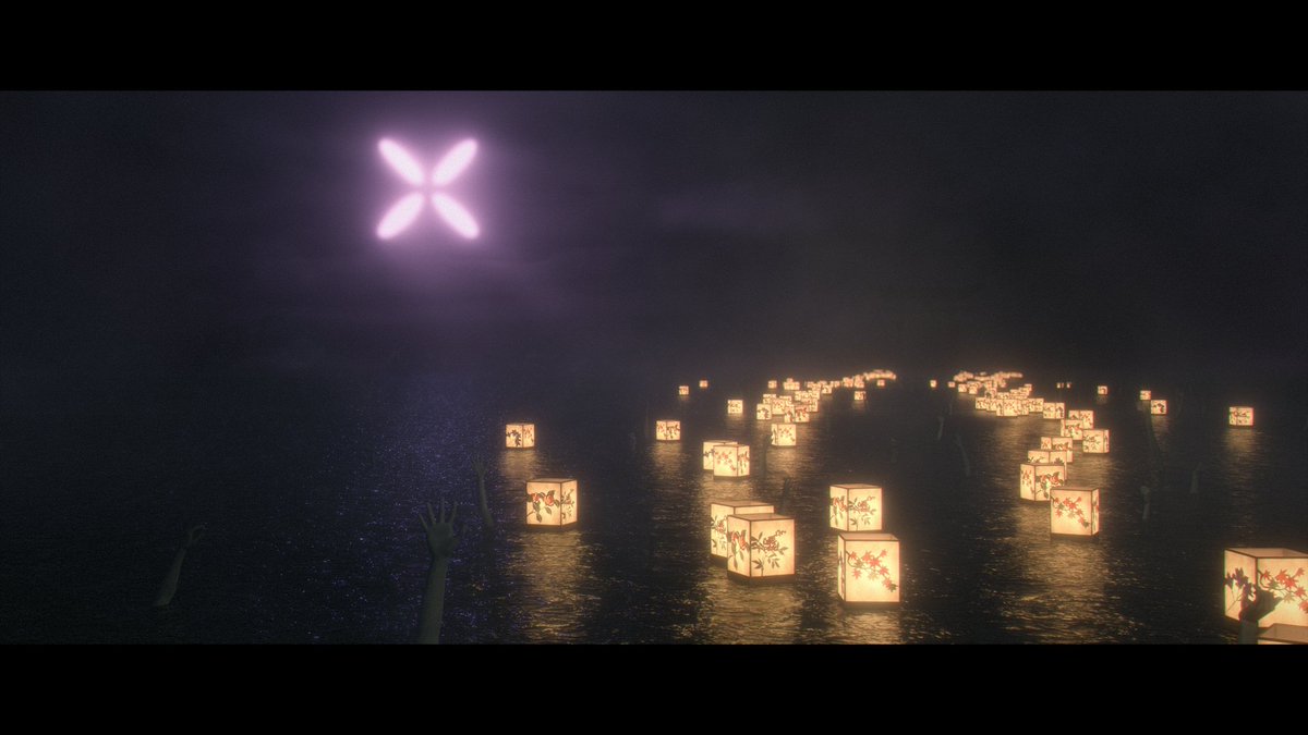 Stm すてむ Fanart 灯籠流し 地獄少女 I Tried To Make Scenery Of One Of My Favorite Anime Hell Girl 地獄少女 With 3dcg I Modeled Tōrō And River Dead Human Arm Used Tfmstyle