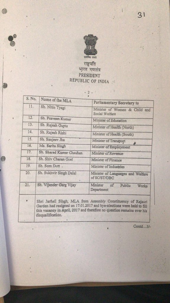 indialegalmedia's tweet photo. #DelhiHighCourt
Circular regarding #disqualification of #20MLA
#AAP https://t.co/OuoTgWioKX