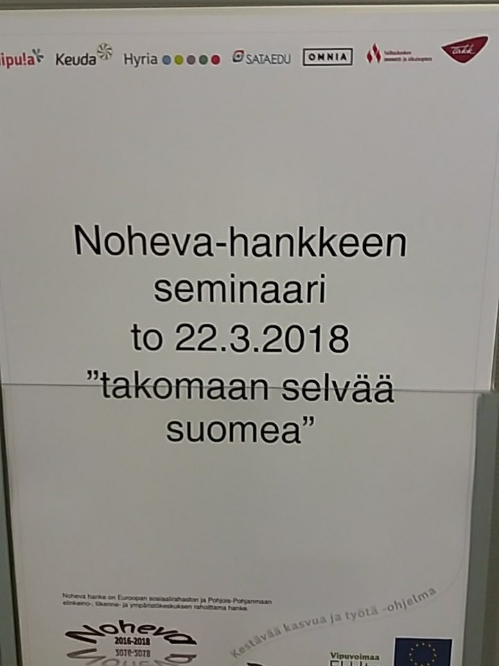 Tänään taotaan selkeää suomea #omniahankkeet#nohevaesr @omniakoulutus
